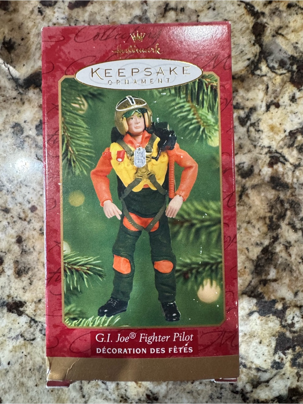 Hallmark Keepsake G.I. Joe Fighter Pilot Ornament - Orange & Green